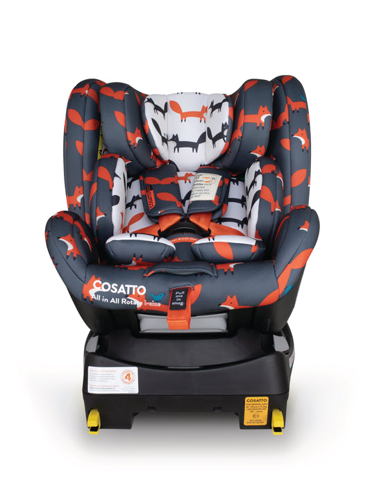 All in All Rotate 360 i-Size Car Seat Charcoal Mister Fox.